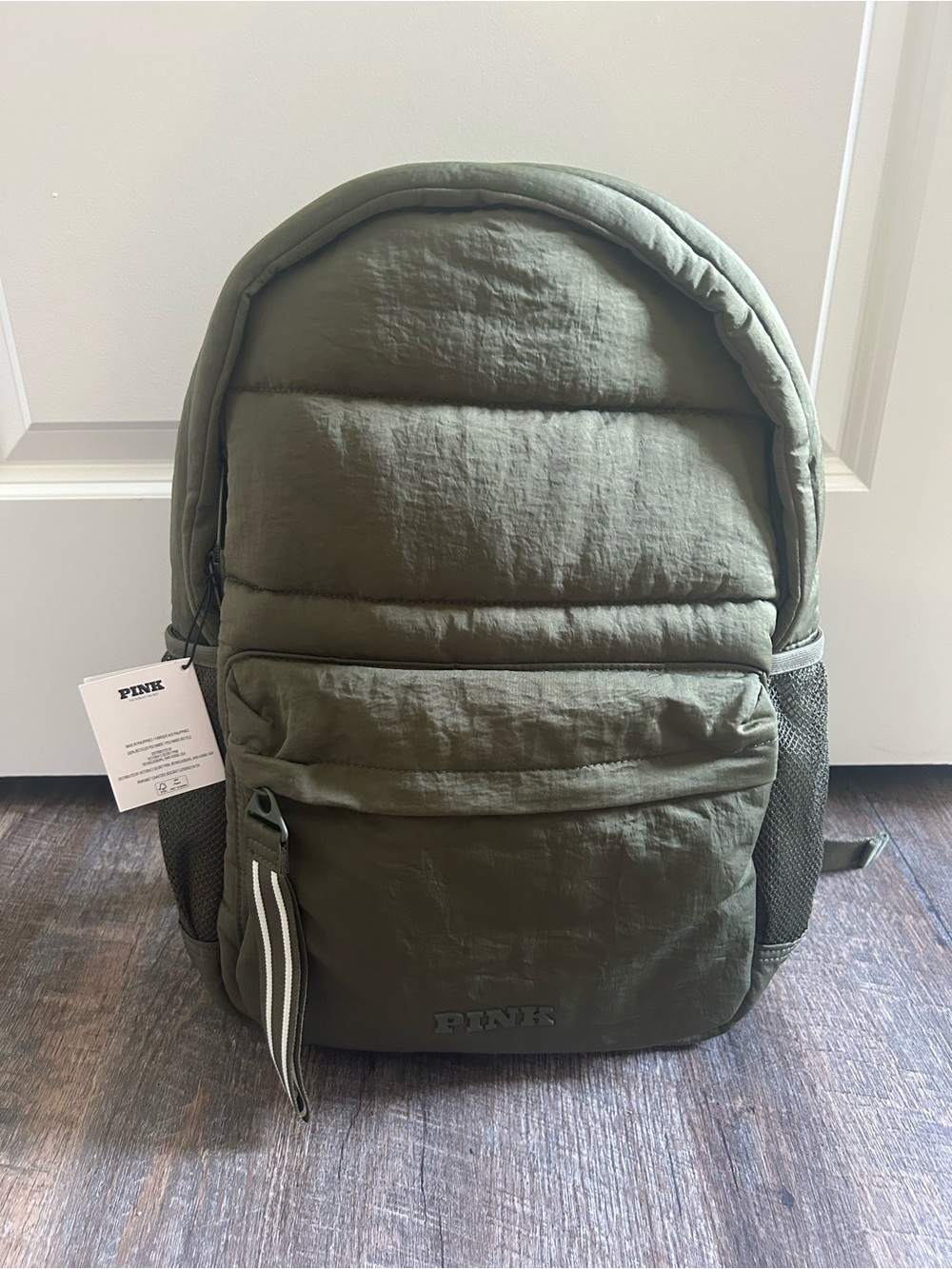 Victoria’s Secret PINK - Hunter Green Quilted Puffer Backpack - NWT